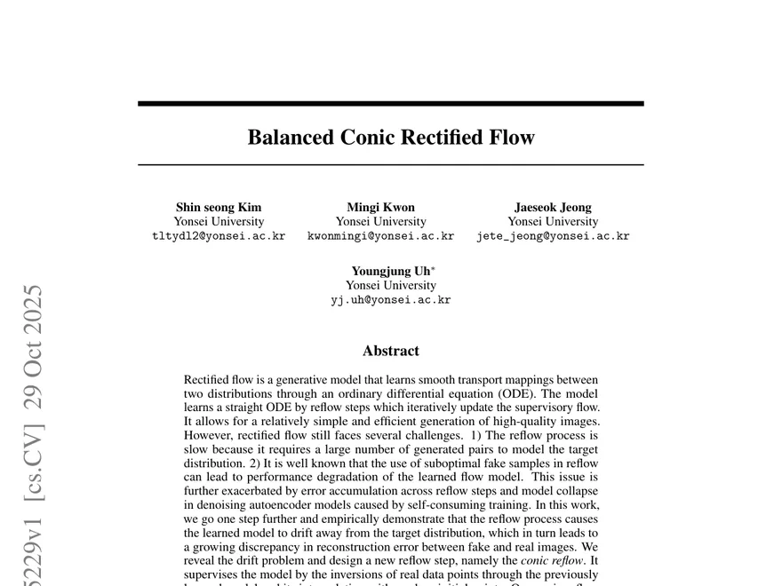 First page of Balanced Conic Rectified Flow
