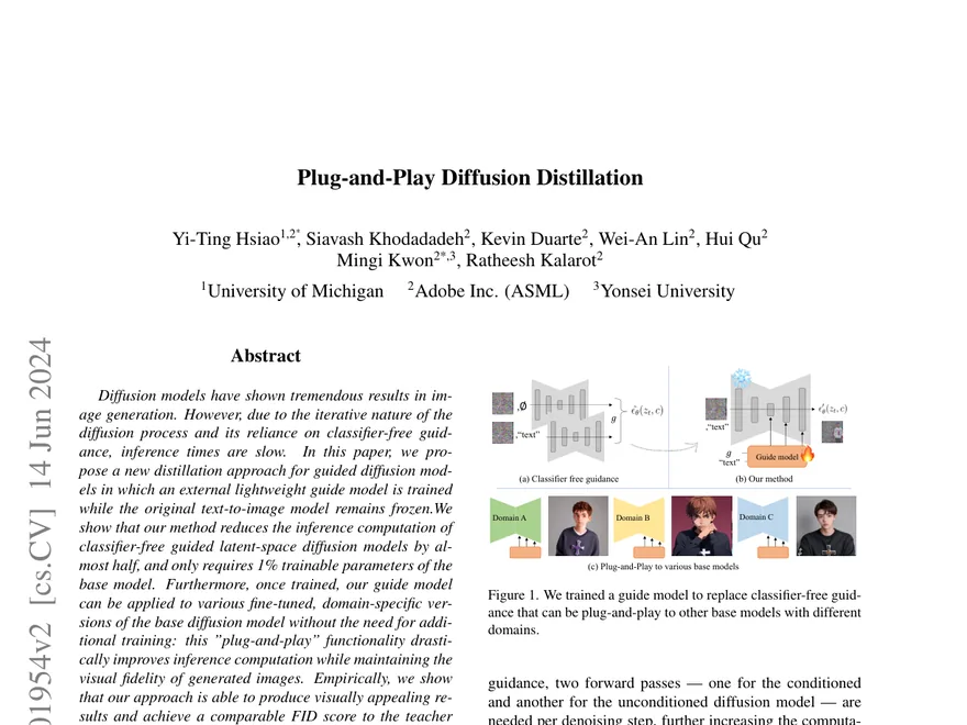 First page of Plug-and-Play Diffusion Distillation