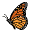 Monarch pixel butterfly